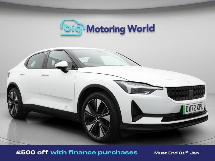 Polestar Polestar 2 Single Motor 69kWh Standard Range Fastback Auto FWD 5dr Polestar Polestar 2 Single Motor 69kWh Standard Range Fastback Auto FWD 5dr