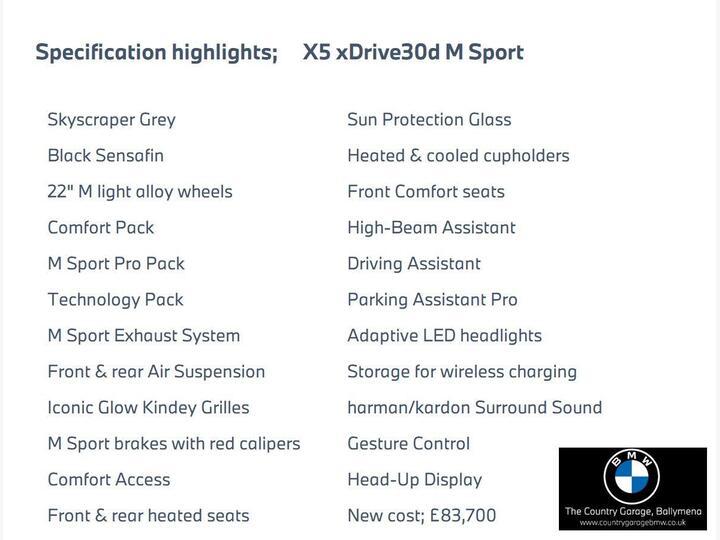 BMW X5 3.0 30d MHT M Sport Steptronic XDrive Euro 6 (s/s) 5dr