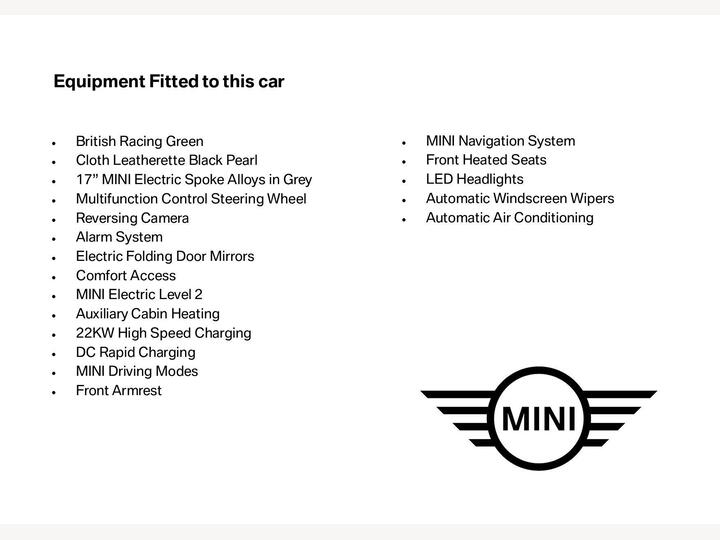 MINI Hatch Cooper SE 32.6kWh Level 2 Auto 3dr MINI Hatch Cooper SE 32.6kWh Level 2 Auto 3dr