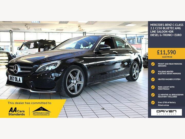 Mercedes-Benz C-CLASS 2.1 C250 BlueTEC AMG Line G-Tronic+ Euro 6 (s/s) 4dr Mercedes-Benz C-CLASS 2.1 C250 BlueTEC AMG Line G-Tronic+ Euro 6 (s/s) 4dr