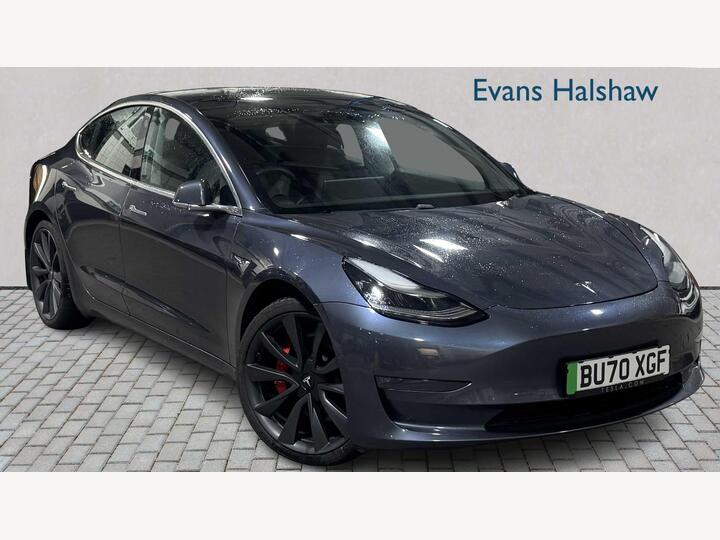 Tesla MODEL 3 SALOON (Dual Motor) Performance Auto 4WDE 4dr (Performance Upgrade)