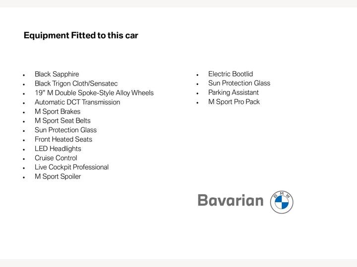 BMW 1 Series 1.5 118i M Sport (LCP) DCT Euro 6 (s/s) 5dr BMW 1 Series 1.5 118i M Sport (LCP) DCT Euro 6 (s/s) 5dr