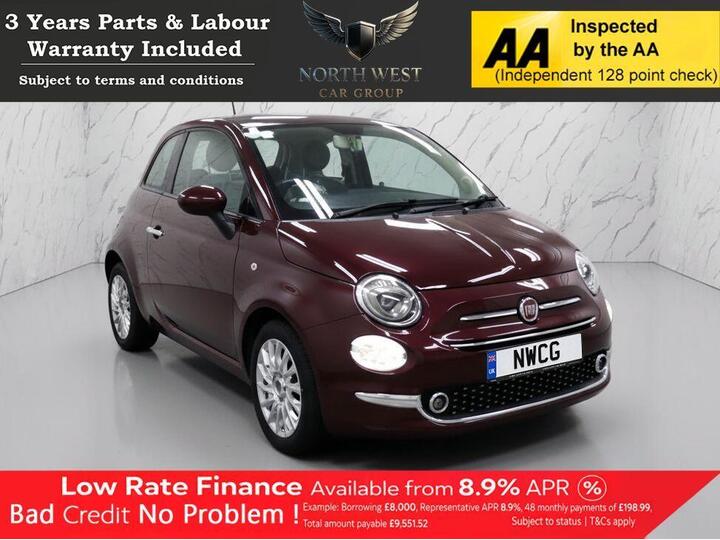 Fiat 500 1.2 Lounge Euro 6 (s/s) 3dr