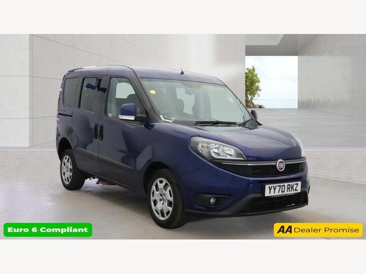 Fiat DOBLO Blue 1.4 Petrol Disabled Access Crew Cab Van, 13,250 Miles, Euro 6, 5-Speed Manual, Air Conditioning, Rear Ramp, Rear Sensors, Radio. Plus VAT @ 20%!
