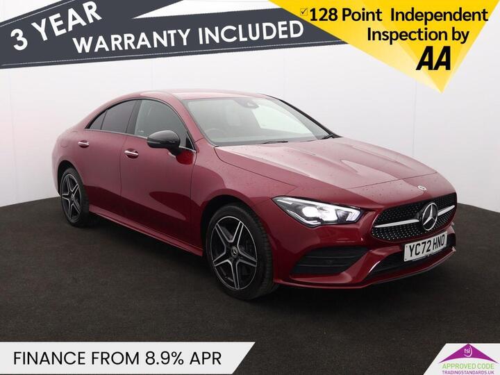 Mercedes-Benz CLA 1.3 CLA250e 15.6kWh AMG Line (Premium) Coupe 8G-DCT Euro 6 (s/s) 4dr Mercedes-Benz CLA 1.3 CLA250e 15.6kWh AMG Line (Premium) Coupe 8G-DCT Euro 6 (s/s) 4dr