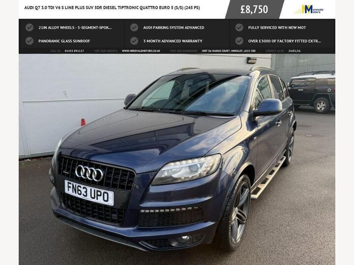 Audi Q7 3.0 TDI V6 S Line Plus Tiptronic Quattro Euro 5 (s/s) 5dr