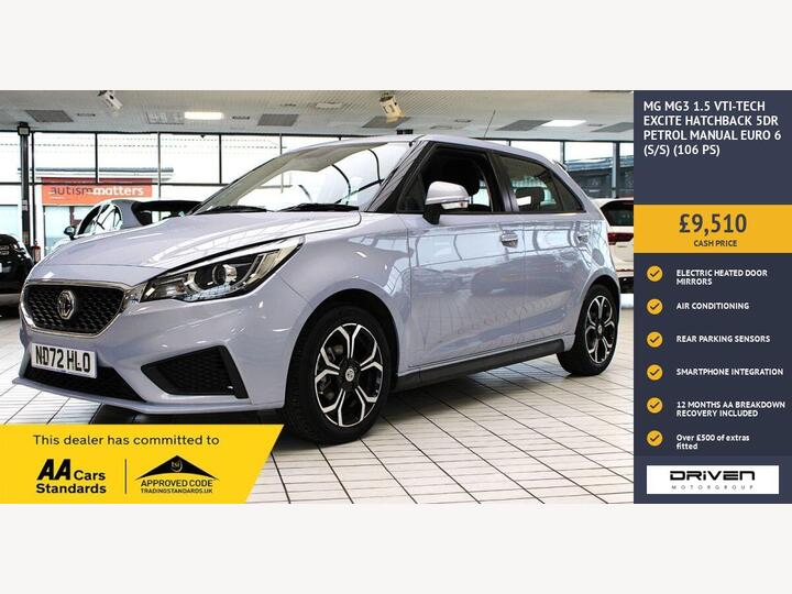 MG MG3 1.5 VTi-TECH Excite Euro 6 (s/s) 5dr