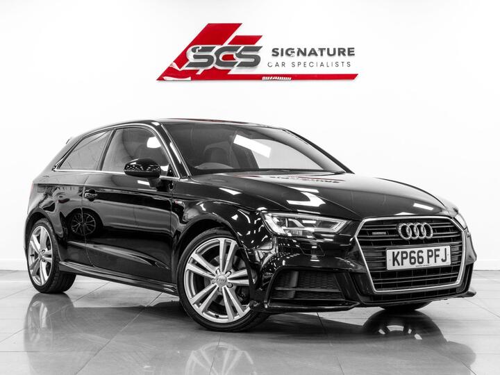 Audi A3 2.0 TDI S Line S Tronic Auto 6Spd Quattro Euro 6 (s/s) 3dr