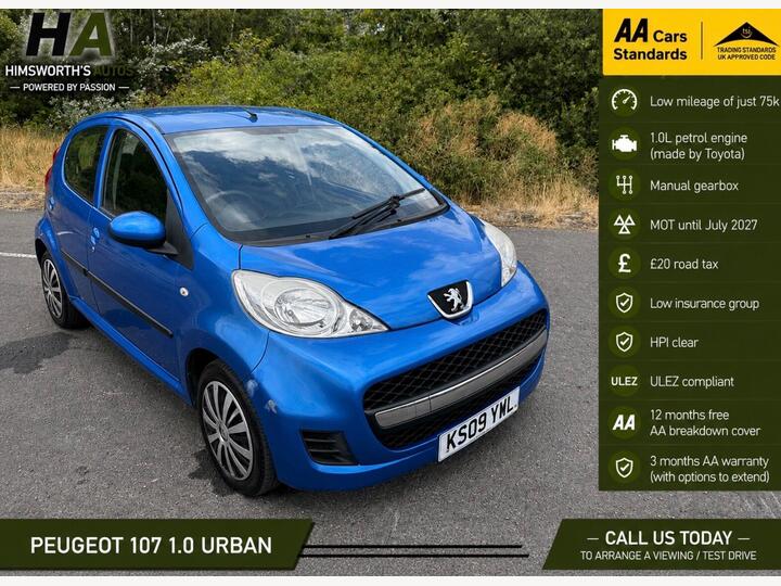 Peugeot 107 1.0 12V Urban Euro 4 5dr