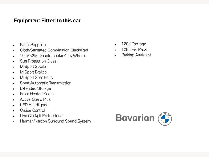 BMW 1 Series 2.0 128ti (LCP) Auto Euro 6 (s/s) 5dr