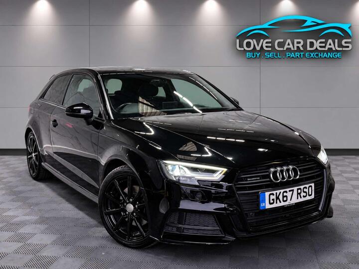 Audi A3 2.0 TFSI Black Edition S Tronic Quattro Euro 6 (s/s) 3dr