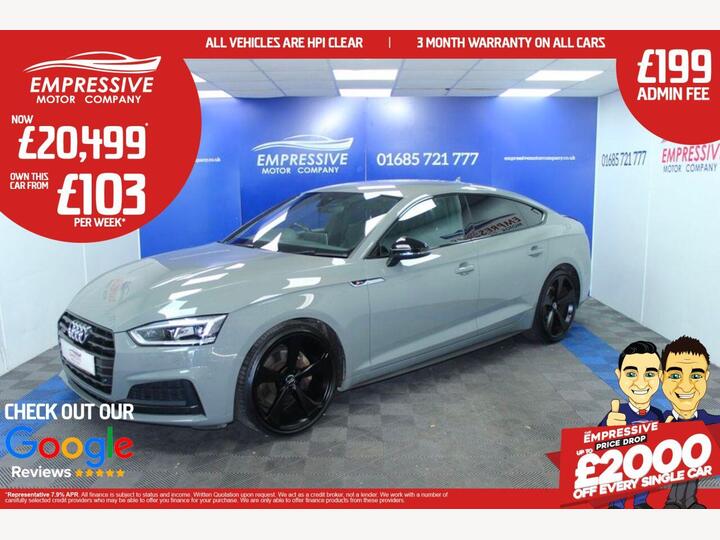 Audi A5 2.0 TDI 40 Black Edition Sportback S Tronic Quattro Euro 6 (s/s) 5dr