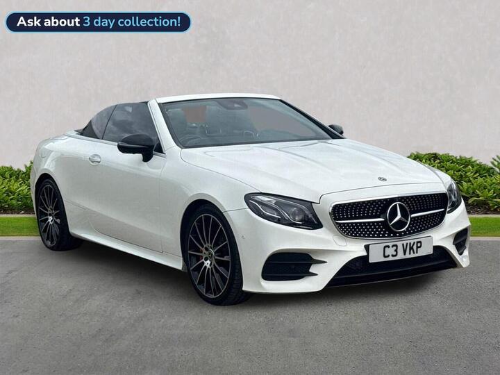 Mercedes-Benz E CLASS 2.0 E350 AMG Line Night Edition (Premium Plus) Cabriolet G-Tronic+ Euro 6 (s/s) 2dr Mercedes-Benz E CLASS 2.0 E350 AMG Line Night Edition (Premium Plus) Cabriolet G-Tronic+ Euro 6 (s/s) 2dr