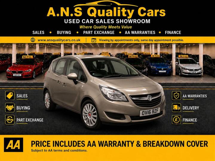 Vauxhall Meriva 1.4i Turbo Exclusiv Auto Euro 6 5dr Vauxhall Meriva 1.4i Turbo Exclusiv Auto Euro 6 5dr
