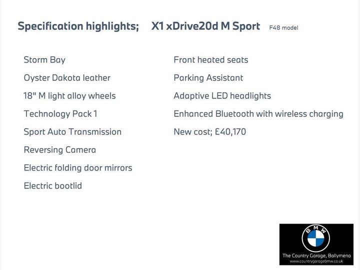 BMW X1 2.0 20d M Sport Auto XDrive Euro 6 (s/s) 5dr