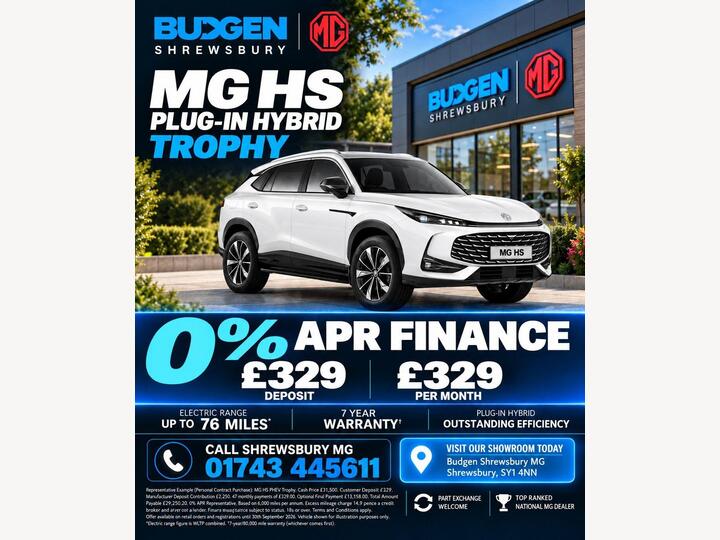 MG MG HS 1.5 T-GDI 24.7kWh Trophy Auto Euro 6 (s/s) 5dr