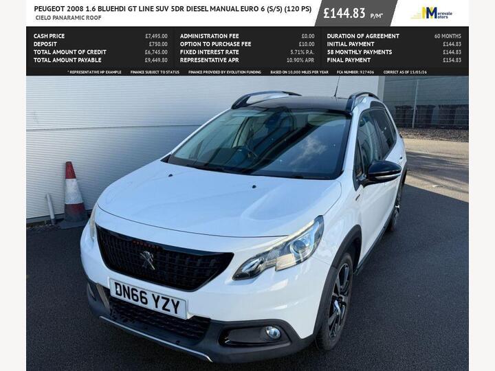 Peugeot 2008 1.6 BlueHDi GT Line Euro 6 (s/s) 5dr
