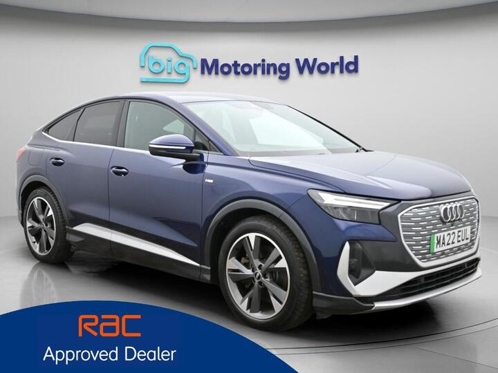 Audi Q4 E-tron 50 S Line Sportback Auto Quattro 5dr 82kWh Audi Q4 E-tron 50 S Line Sportback Auto Quattro 5dr 82kWh