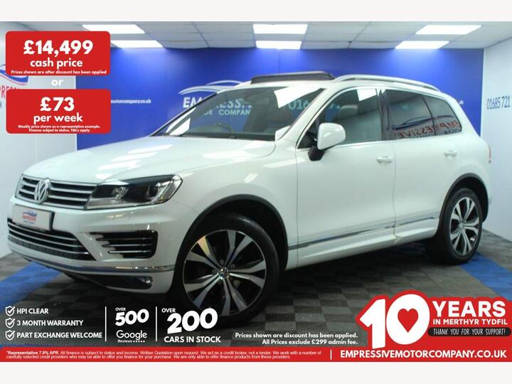 Volkswagen TOUAREG 3.0 TDI V6 BlueMotion Tech R-Line Tiptronic 4WD Euro 6 (s/s) 5dr