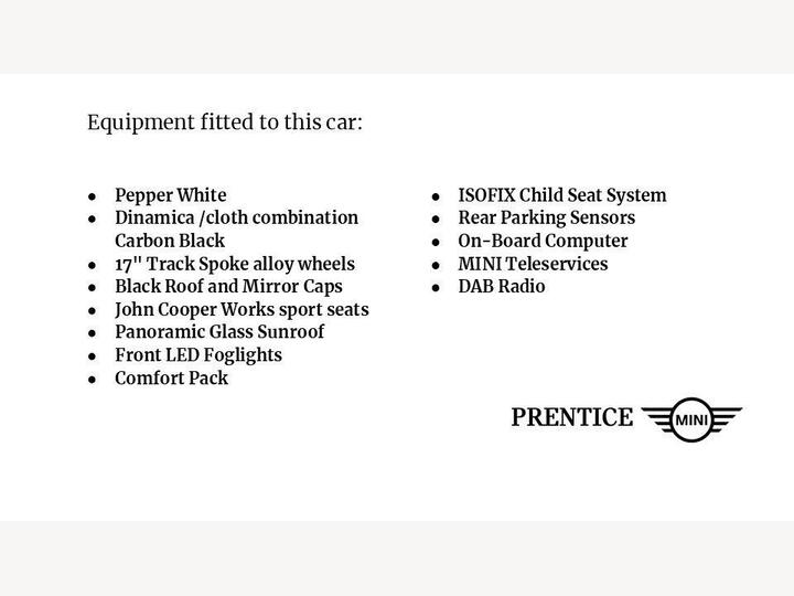 MINI Hatch 1.5 Cooper Sport Euro 6 (s/s) 3dr