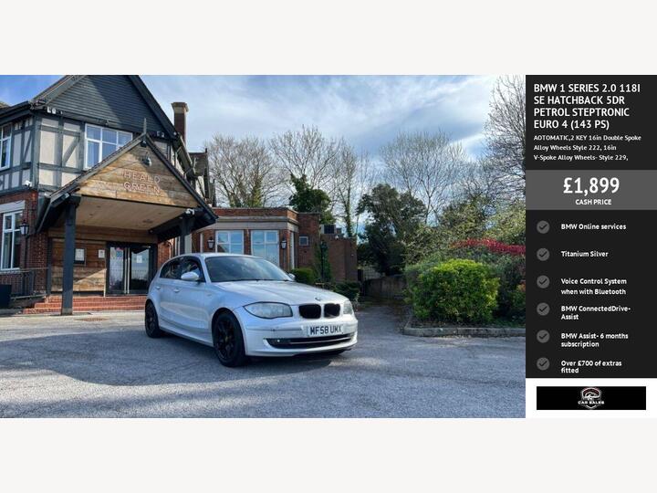 BMW 1 SERIES 2.0 118i SE Steptronic Euro 4 5dr