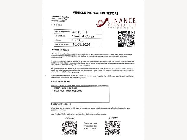 Vauxhall Corsa 1.4i EcoFLEX Excite Euro 6 5dr (a/c)