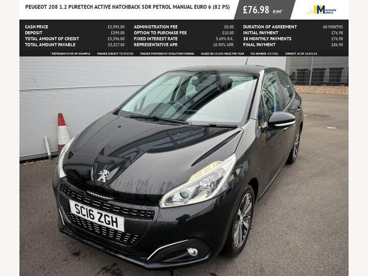 Peugeot 208 1.2 PureTech Active Euro 6 5dr