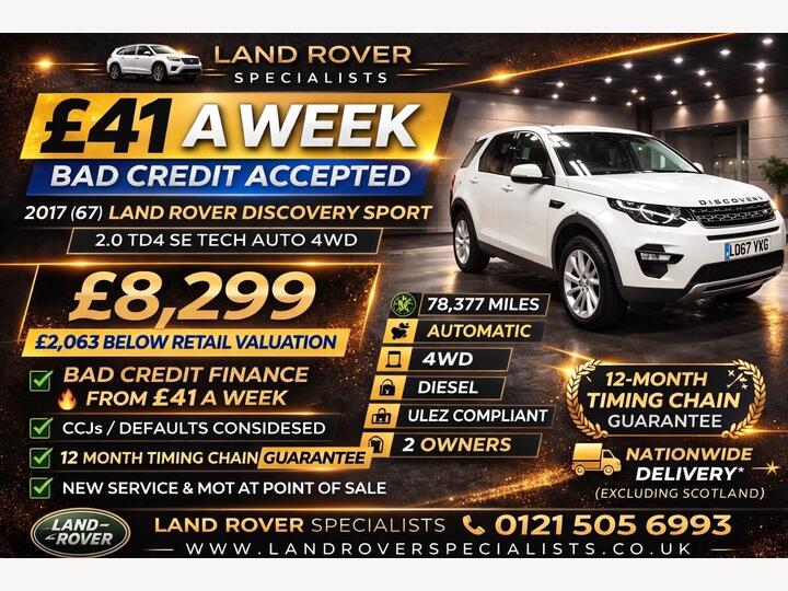 Land Rover Discovery Sport 2.0 TD4 SE Tech Auto 4WD Euro 6 (s/s) 5dr