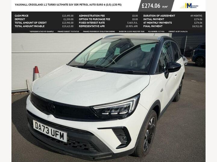 Vauxhall CROSSLAND 1.2 Turbo Ultimate Auto Euro 6 (s/s) 5dr