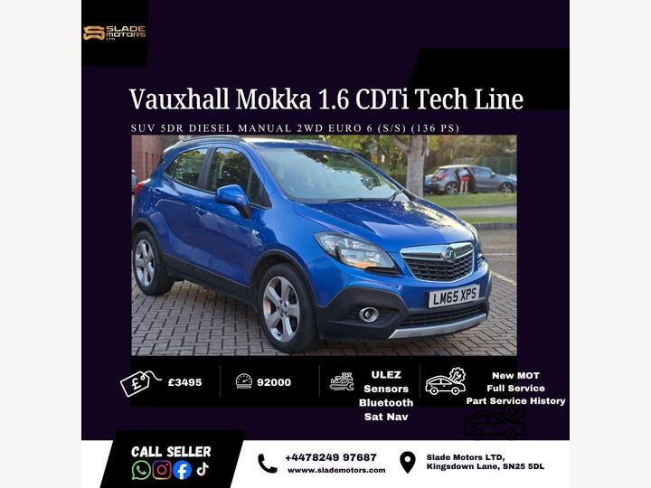 Vauxhall Mokka 1.6 CDTi Tech Line 2WD Euro 6 (s/s) 5dr