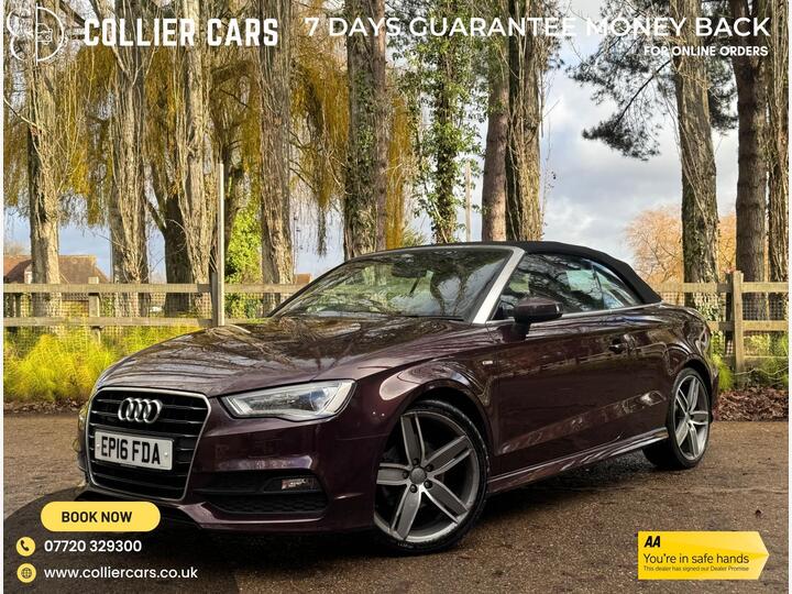 Audi A3 Cabriolet 1.4 TFSI CoD S Line S Tronic Euro 6 (s/s) 2dr (Nav)