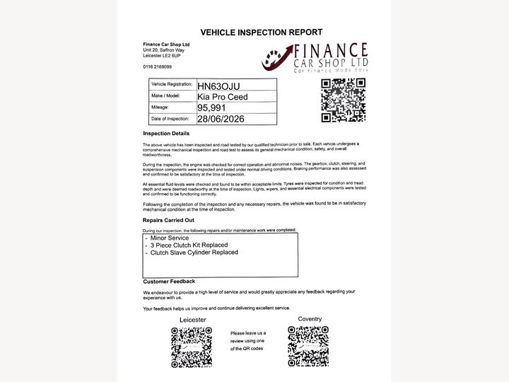 Kia ProCeed 1.6 GDi EcoDynamics SE Euro 5 (s/s) 3dr