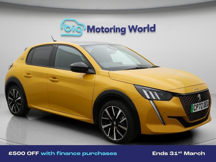 Peugeot E-208 50kWh GT Auto 5dr (7.4kW Charger)