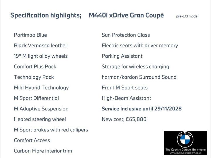 BMW 4 Series Gran Coupe 3.0 M440i MHT Auto XDrive Euro 6 (s/s) 5dr