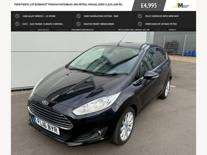 Ford FIESTA 1.0T EcoBoost Titanium Euro 6 (s/s) 5dr