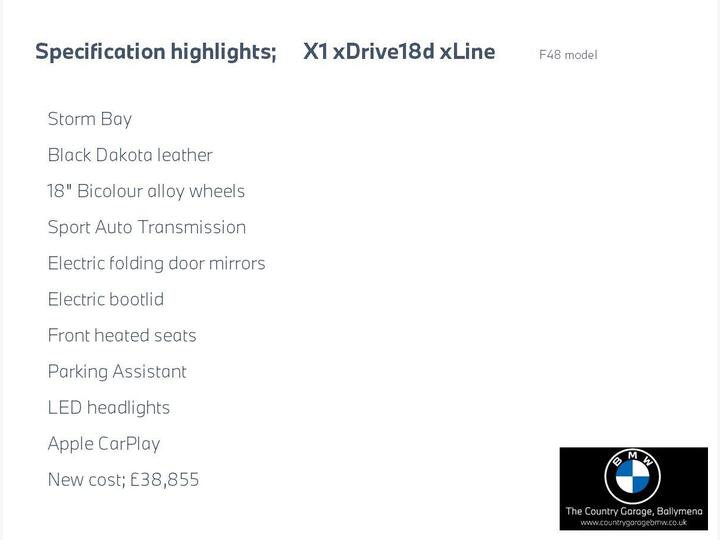 BMW X1 2.0 18d XLine Auto XDrive Euro 6 (s/s) 5dr