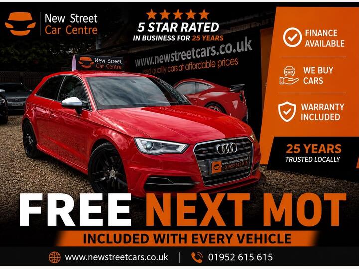 Audi S3 2.0 TFSI S Tronic Quattro Euro 6 (s/s) 3dr