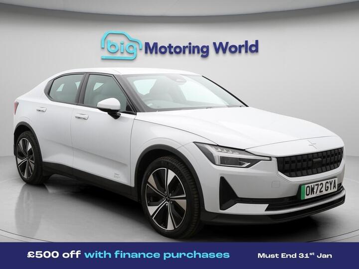 Polestar Polestar 2 Single Motor 69kWh Standard Range Fastback Auto FWD 5dr Polestar Polestar 2 Single Motor 69kWh Standard Range Fastback Auto FWD 5dr