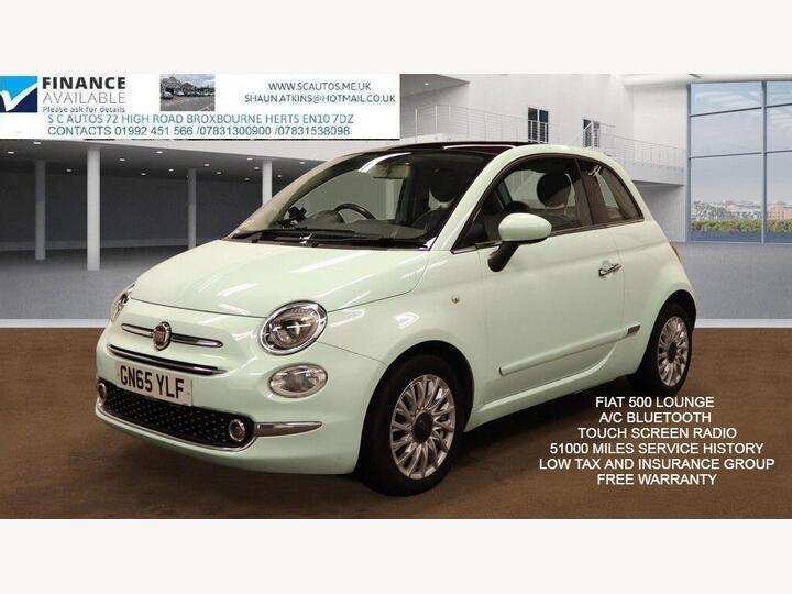 Fiat 500 1.2 Lounge Euro 6 (s/s) 3dr
