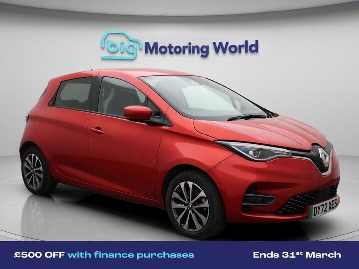 Renault Zoe R135 EV50 52kWh GT Line + Auto 5dr (Rapid Charge)
