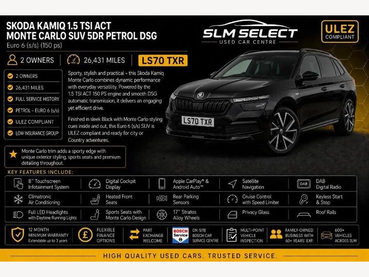 Skoda Kamiq 1.5 TSI ACT Monte Carlo DSG Euro 6 (s/s) 5dr