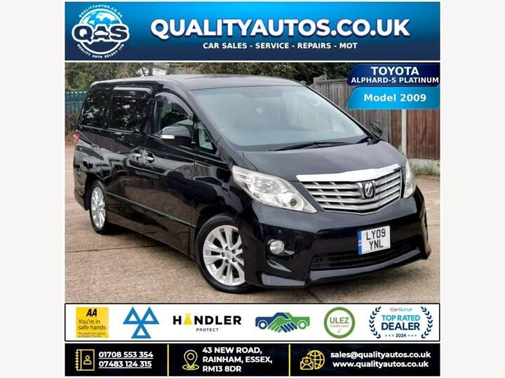 Toyota Alphard TOYOTA ALPHARD-S PLATINUM, 2.4 AUTO ULEZ 09-09 FRESH IMPORT VERIFIED MILES Toyota Alphard TOYOTA ALPHARD-S PLATINUM, 2.4 AUTO ULEZ 09-09 FRESH IMPORT VERIFIED MILES