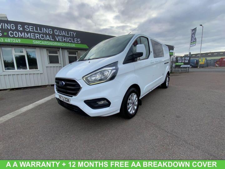 Ford TRANSIT CUSTOM 2.0 300 EcoBlue Limited Crew Van L2 H1 Euro 6 (s/s) 5dr Ford TRANSIT CUSTOM 2.0 300 EcoBlue Limited Crew Van L2 H1 Euro 6 (s/s) 5dr