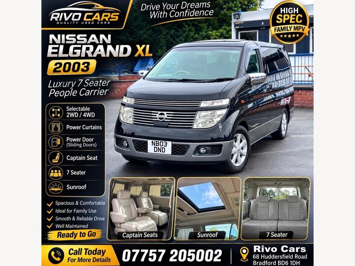 Nissan Elgrand XL 4WD MPV 3.5 SUNROOF TOP SPEC 5dr
