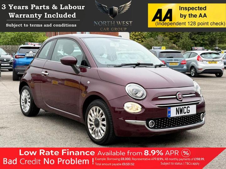 Fiat 500 1.2 Lounge Euro 6 (s/s) 3dr