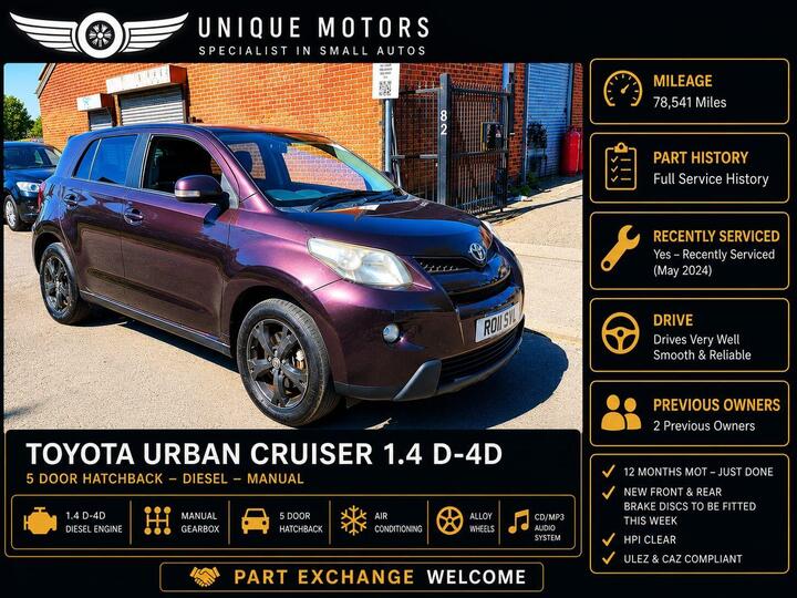 Toyota Urban Cruiser 1.4 D-4D 4WD Euro 5 5dr