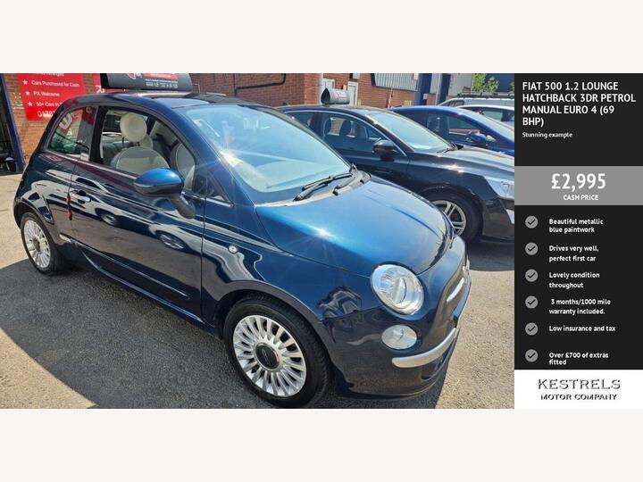 Fiat 500 1.2 Lounge Euro 6 (s/s) 3dr