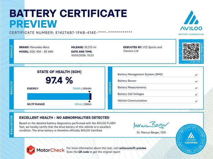 Mercedes-Benz EQC EQC 400 80kWh AMG Line (Premium) Auto 4MATIC 5dr