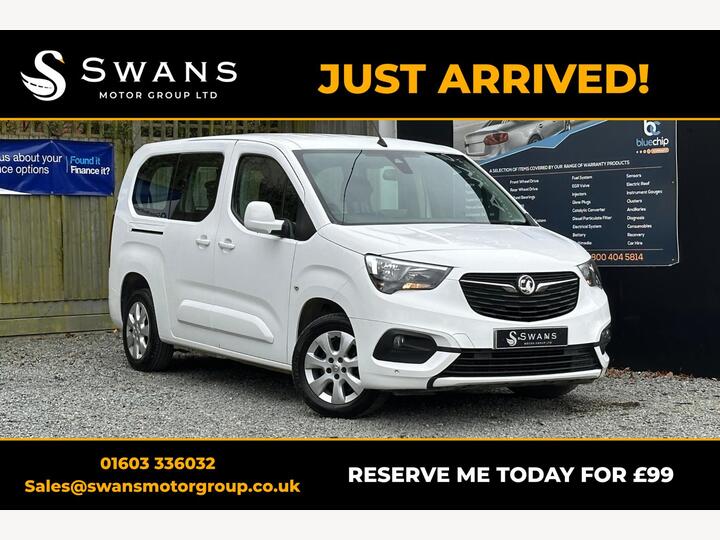 Vauxhall COMBO LIFE 1.5 Turbo D BlueInjection Energy XL MPV Euro 6 (s/s) 5dr (7 Seat)
