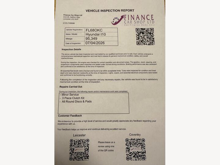 Hyundai I10 1.0 GO! SE Euro 6 5dr